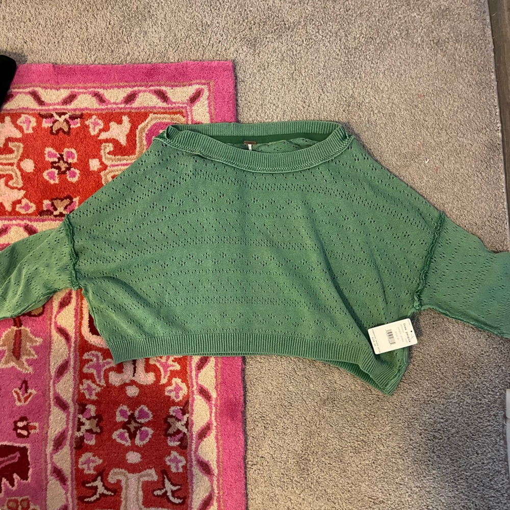 Green cowl neck adorable sweater new with tags